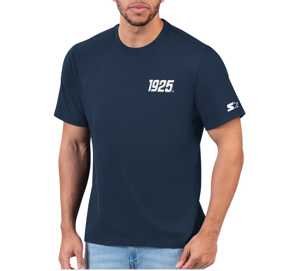 T-shirt bleu marine Starter pour hommes des Giants de New York