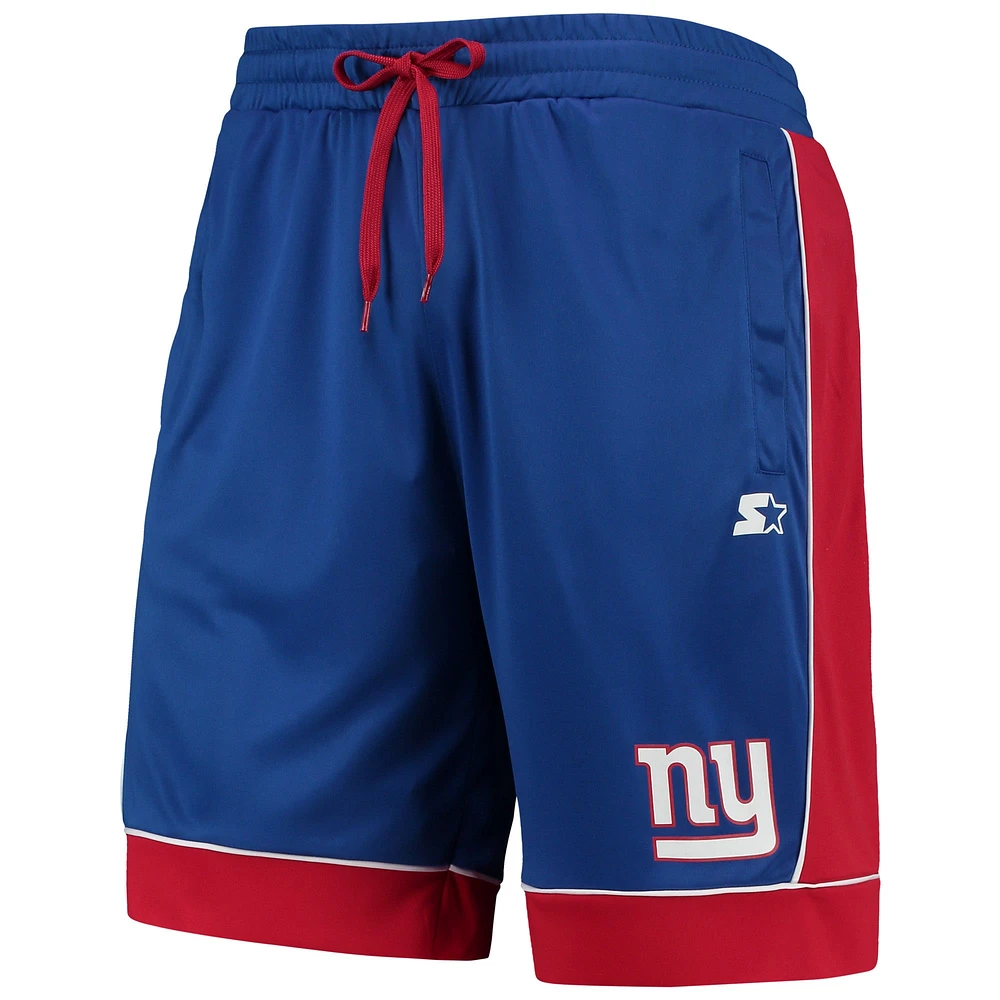 Starter Royal/Rouge New York Giants Fan Favorite Fashion Shorts pour homme