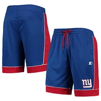 Starter Royal/Rouge New York Giants Fan Favorite Fashion Shorts pour homme