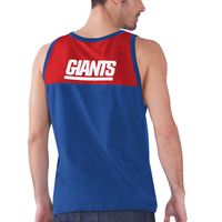 Men's Starter Royal/Red New York Giants Touchdown Fashion - Tank Top