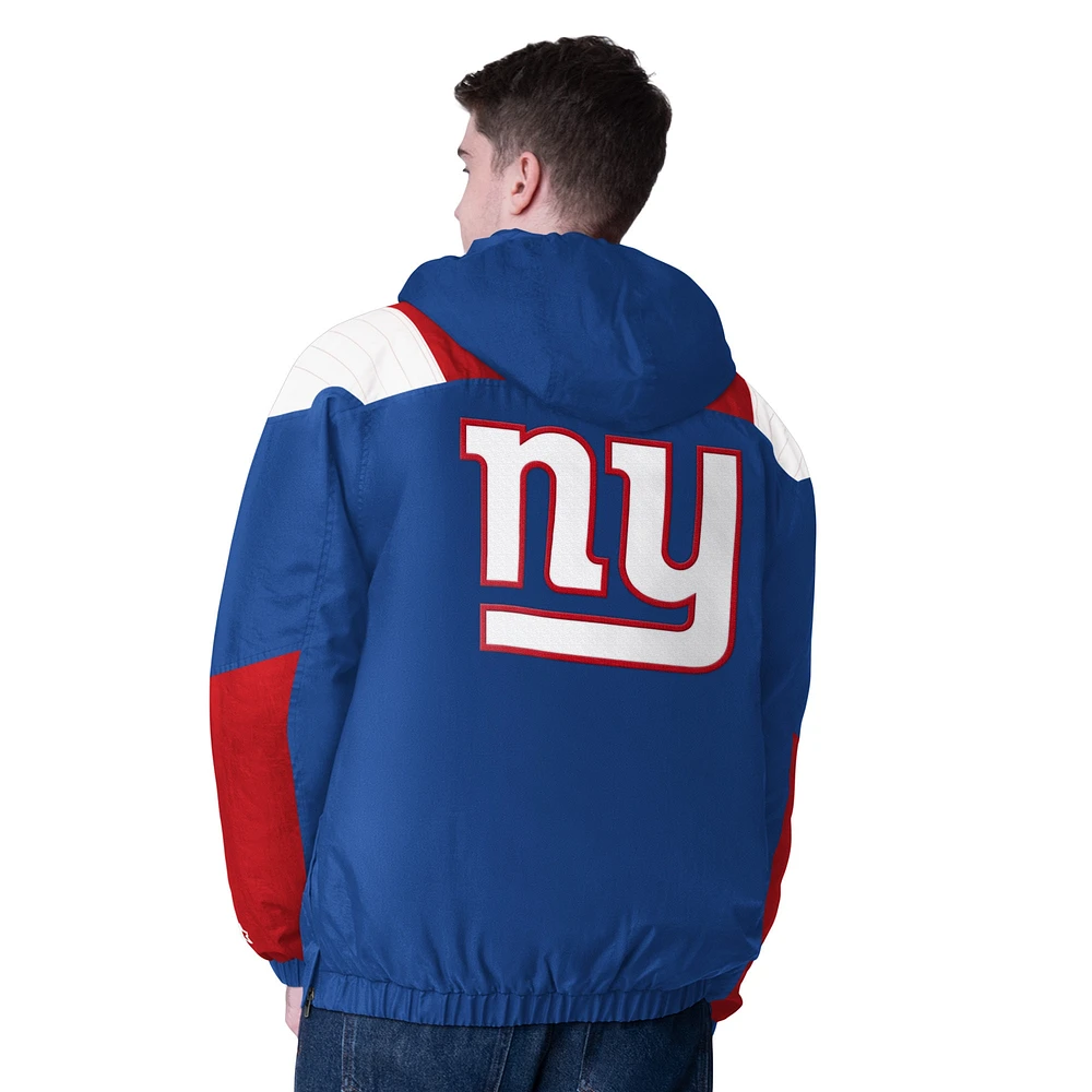 Men's Starter  Royal New York Giants Charger Pullover Jacket