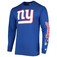 Men's Starter Royal New York Giants Halftime Long Sleeve T-Shirt