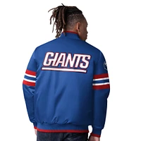 Veste universitaire à boutons-pression Starter Royal New York Giants Scout I pour homme