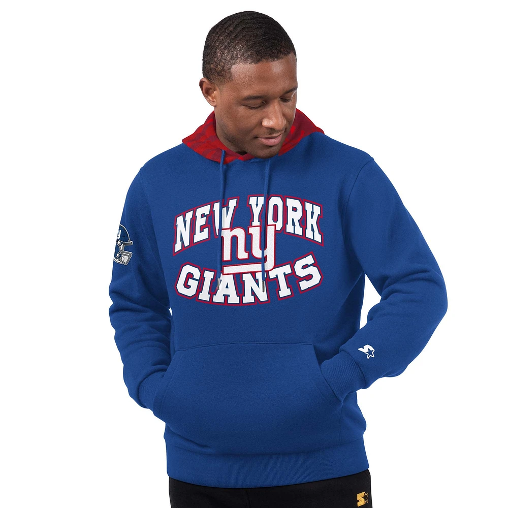 Sweat à capuche Starter Royal New York Giants Thursday Night Gridiron pour homme