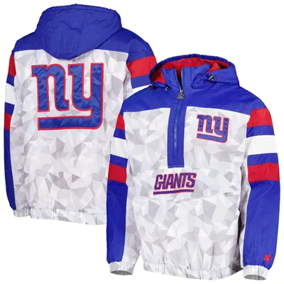 Men's Cutter & Buck Royal New York Giants Helmet Vapor Water Repellent Stretch Full-Zip Rain Jacket Size: Medium