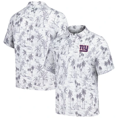 Men's Tommy Bahama Gray New York Giants Cabana Shores IslandZone Tri-Blend Polo