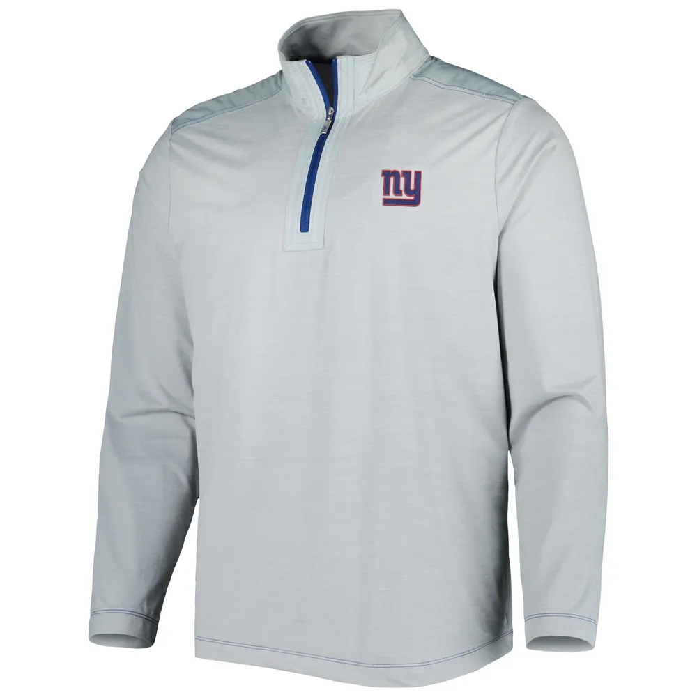 Antigua Men's New York Giants Fortune Grey Quarter-Zip Pullover