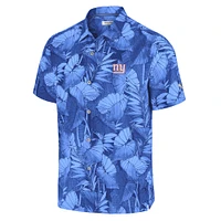 Chemise boutonnée bleu clair Tommy Bahama pour homme New York Giants Big & Tall Coast Nuevo Fronds IslandZone