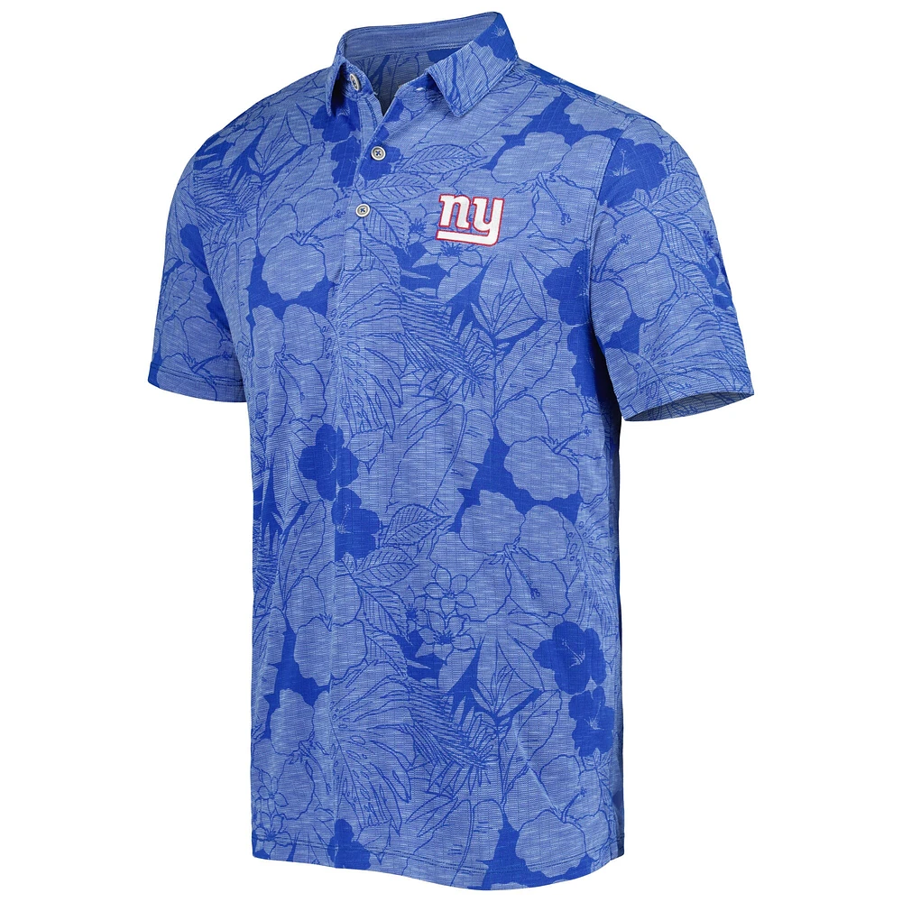 Polo Tommy Bahama Royal New York Giants Big & Tall Miramar Blooms pour homme