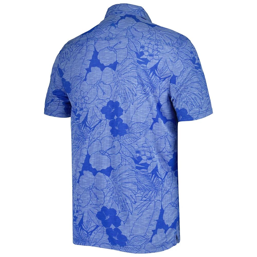 Men's Tommy Bahama Royal New York Giants Big & Tall Miramar Blooms Polo