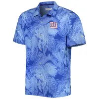 Tommy Bahama Royal New York Giants Coast Luminescent Fronds Camp IslandZone Chemise boutonnée pour homme