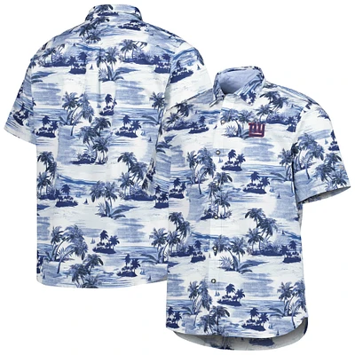 Chemise boutonnée Tommy Bahama Royal New York Giants Sport Tropical Horizons pour homme