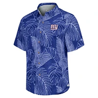 Chemise boutonnée Tommy Bahama Royal New York Giants Sport Vine Line pour hommes