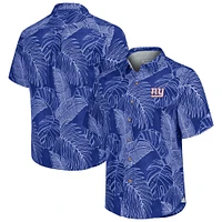 Chemise boutonnée Tommy Bahama Royal New York Giants Sport Vine Line pour hommes