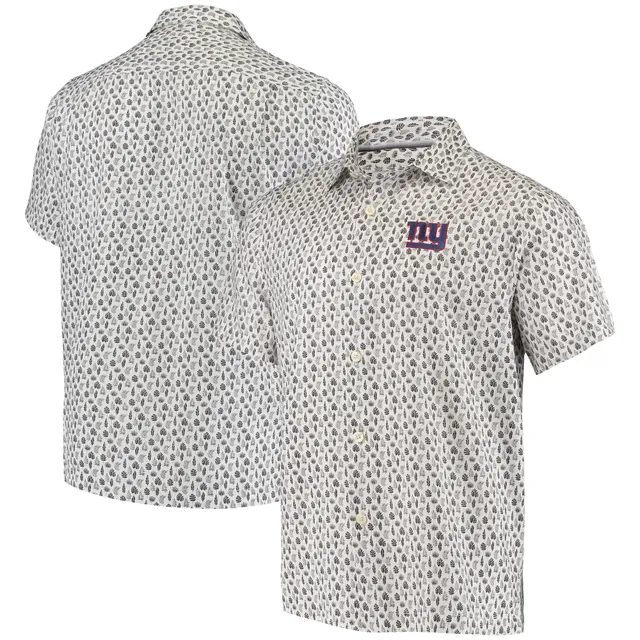 Men's NFL x Darius Rucker Collection by Fanatics White New York Giants Woven Short Sleeve Button Up Shirt Size: Medium