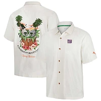 Men's Tommy Bahama White New York Giants Coconut Matchup Camp Button-Up Shirt