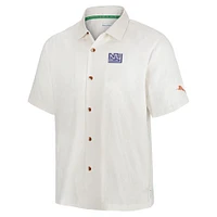 Chemise boutonnée rétro blanche Tommy Bahama New York Giants Coconut Matchup Camp pour homme