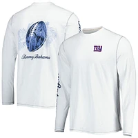 Men's Tommy Bahama White New York Giants Laces Out Billboard Long Sleeve T-Shirt