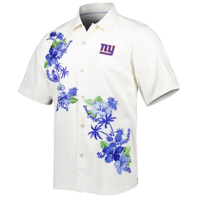 New York Giants NFL Mens Hawaiian Button Up Shirt