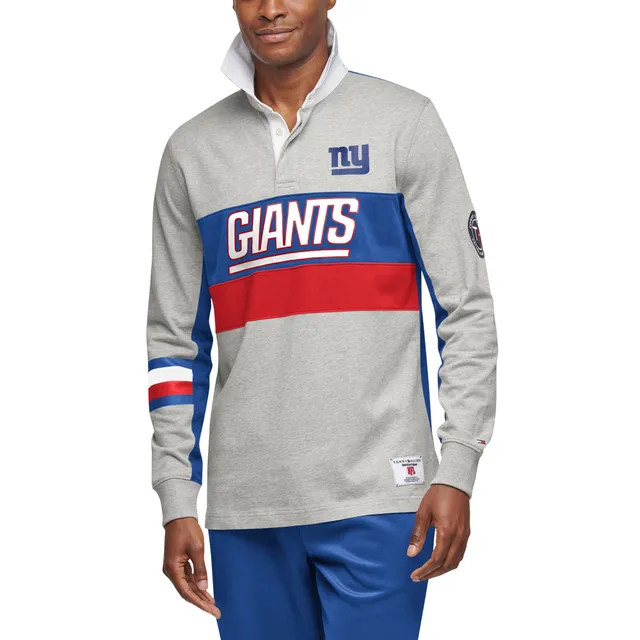 Tommy Hilfiger Mens NY Giants Hoodie Sweatshirt, Blue, Medium