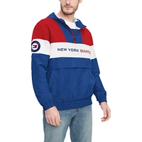 Men's Tommy Hilfiger Royal/Red New York Giants Enzo Half-Zip Hoodie Jacket