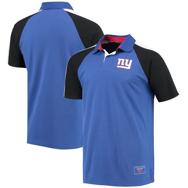 Men's Tommy Hilfiger Gray/Royal New York Giants Rugby Long Sleeve Polo