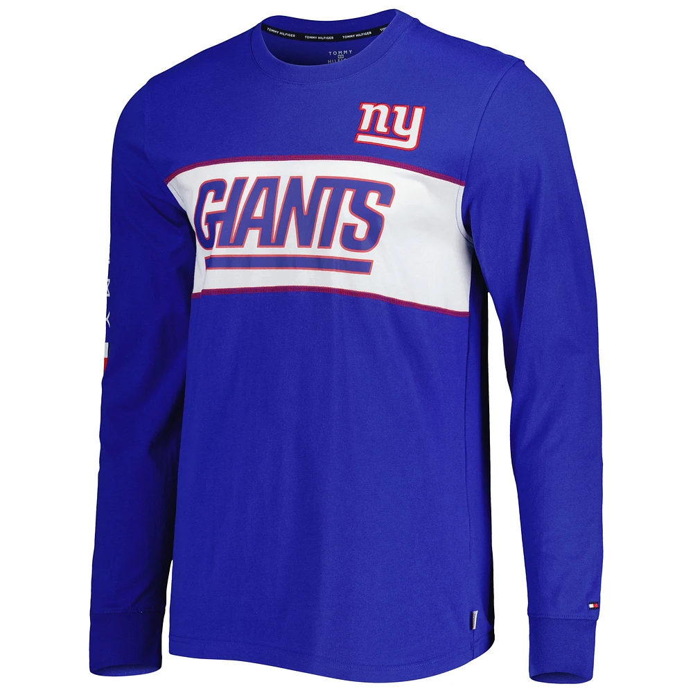 Men's Tommy Hilfiger Royal New York Giants Peter Team Long Sleeve T-Shirt