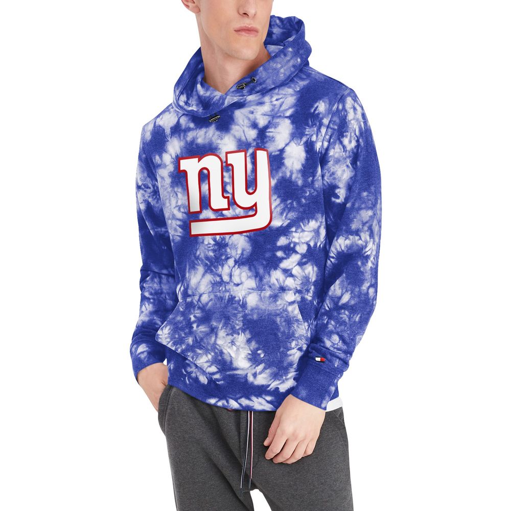 Men's Tommy Hilfiger Royal New York Giants Stanley Tie-Dye - Pullover Hoodie