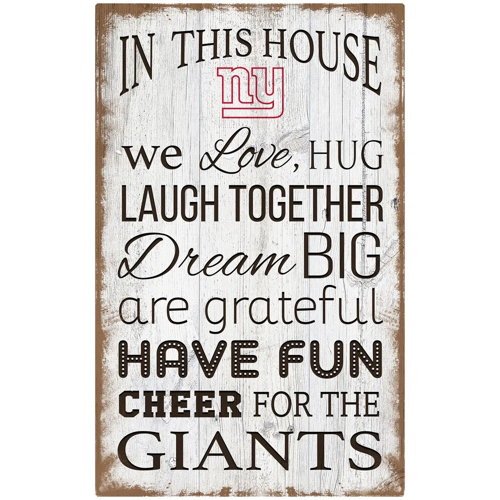 Lids New York Giants 11'' x 19'' Team In This House Sign