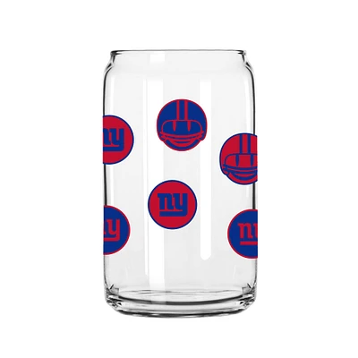 Géants de New York 16oz. Verre de canette smiley