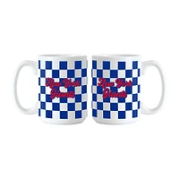 Lot de 2 tasses à logo à carreaux de 15 oz des New York Giants