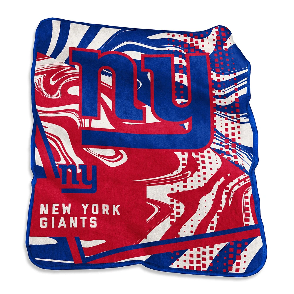 Couverture Raschel tourbillonnante des Giants de New York 50" x 60"