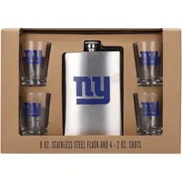 New York Giants 8oz. Stainless Steel Flask & 2oz. Shot Glass Set