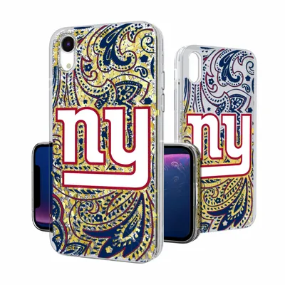 New York Giants iPhone Paisley Design Glitter Case