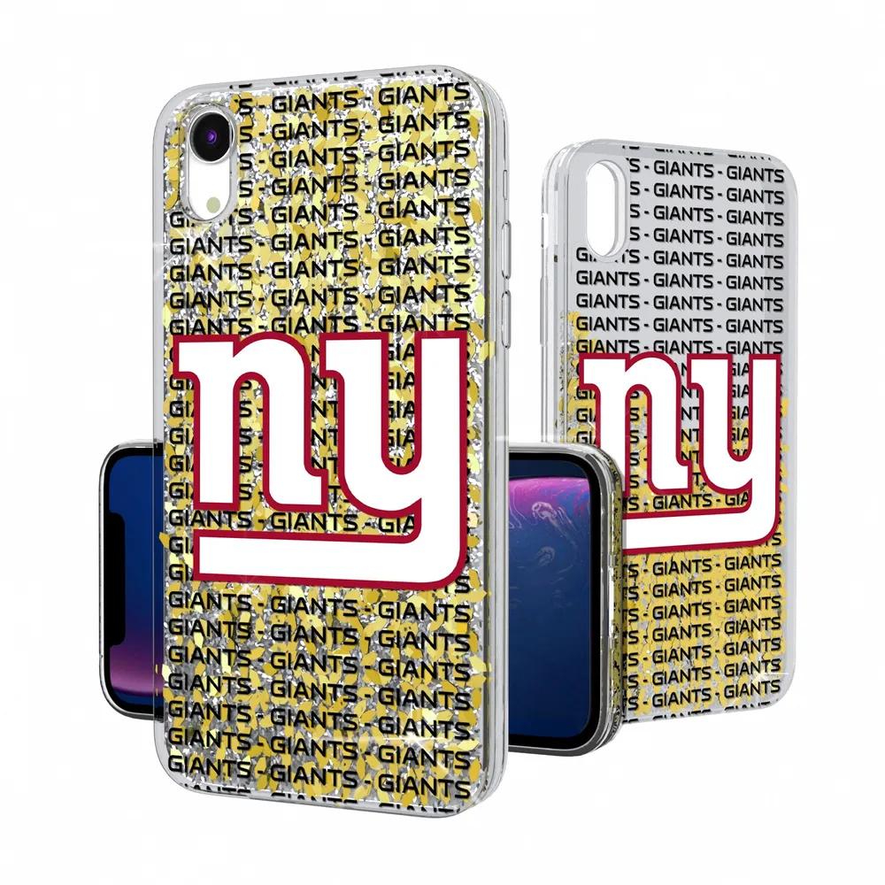 Lids New York Giants iPhone Text Backdrop Design Glitter Case