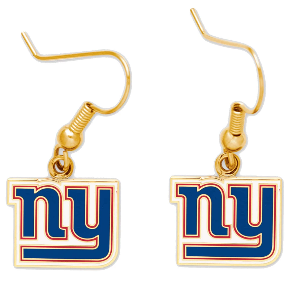 Boucles d'oreilles en fil avec logo des Giants de New York