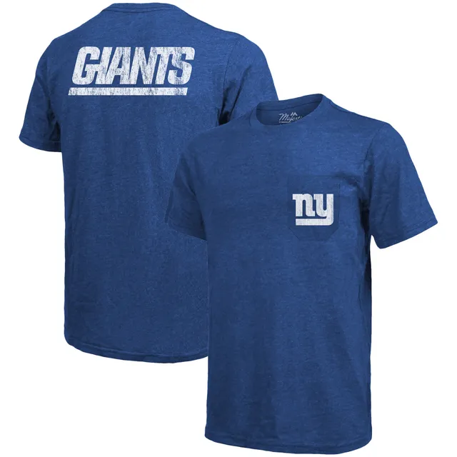 New York Giants Majestic Threads Lockup Tri-Blend Long Sleeve T