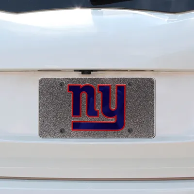 New York Giants Silver Glitter License Plate