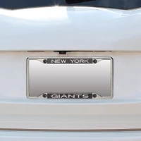 New York Giants Small Over Small Carbon Fiber License Plate Frame with Matte Letters