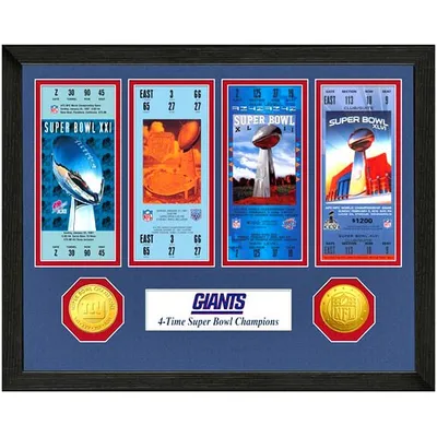New York Giants Super Bowl Ticket Collection Wall Frame