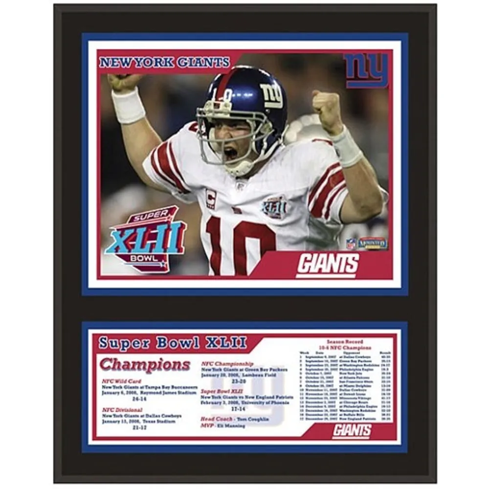 Lids New York Giants Fanatics Authentic 12' x 15' Super Bowl XLII  Sublimated Plaque