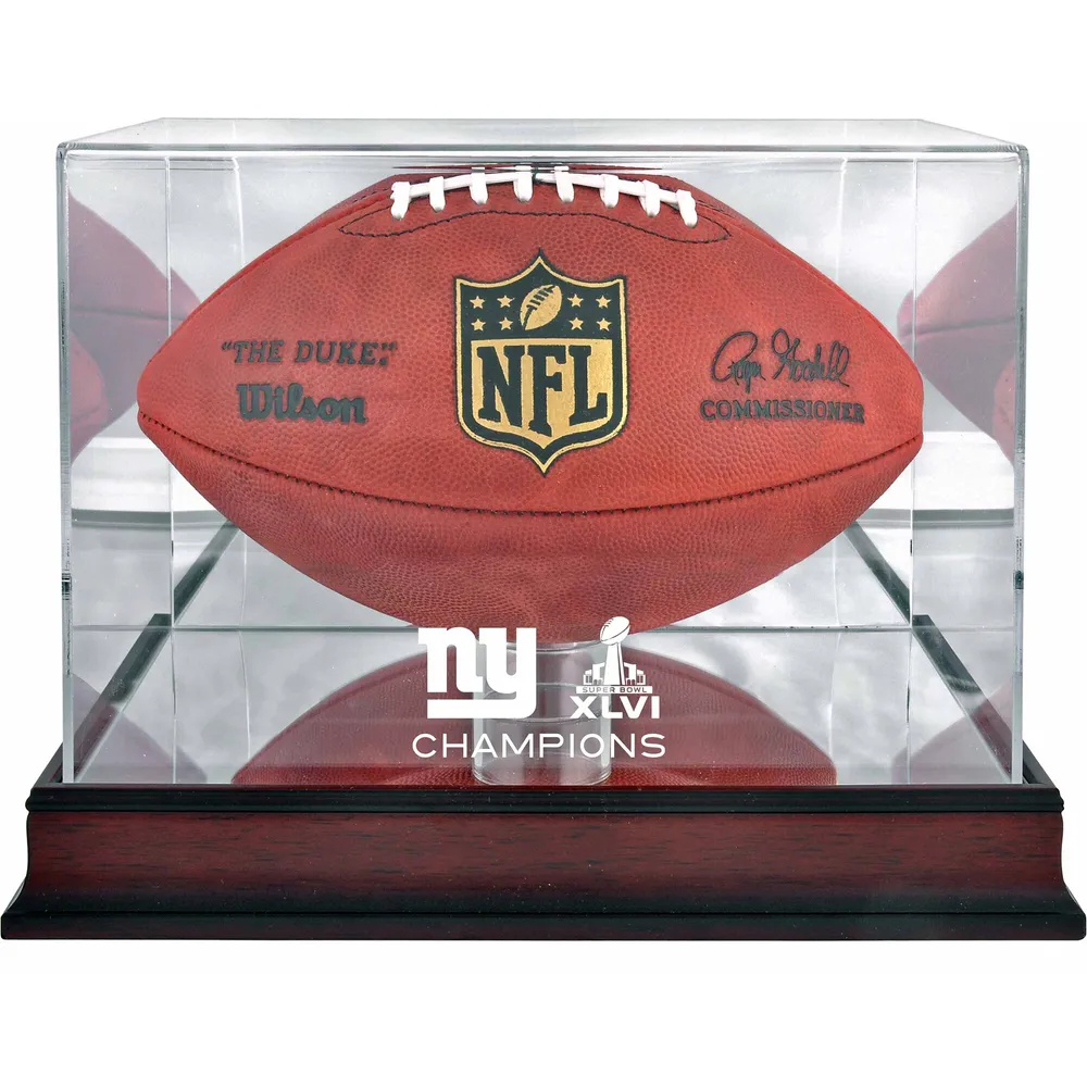 New York Giants Golden Classic Helmet Display Case with Mirrored Back