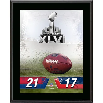 Fanatics Authentic New York Giants vs. New England Patriots Super Bowl XLVI 10.5" x 13" Sublimated Plaque