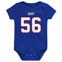 Newborn & Infant Mitchell Ness Lawrence Taylor Royal New York Giants Retro Name Number Bodysuit