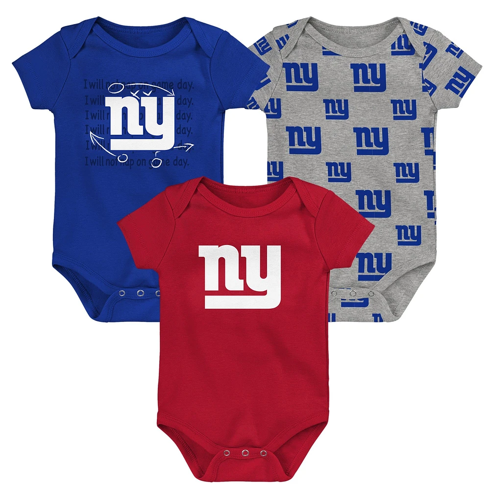 Ensemble de 3 bodies pour nouveau-né et nourrisson New York Giants Team Starter