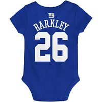 Newborn & Infant Saquon Barkley Royal New York Giants Mainliner Player Name Number Bodysuit