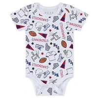 Newborn & Infant WEAR by Erin Andrews New York Giants Three-Piece Turn Me Around Bodysuits Pant Set