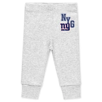 Newborn & Infant WEAR by Erin Andrews New York Giants Three-Piece Turn Me Around Bodysuits Pant Set