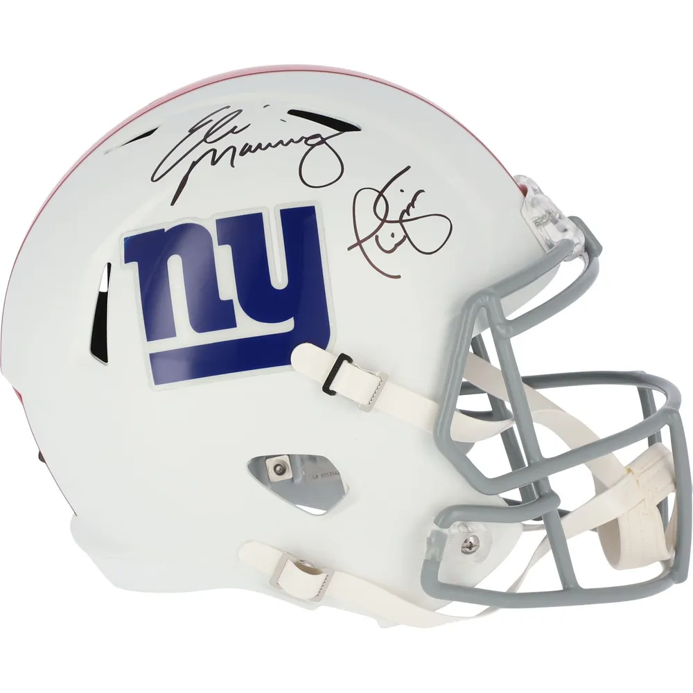 Lids Phil Simms & Eli Manning New York Giants Fanatics Authentic  Autographed Riddell Flat White Alternate Revolution Speed Replica Helmet