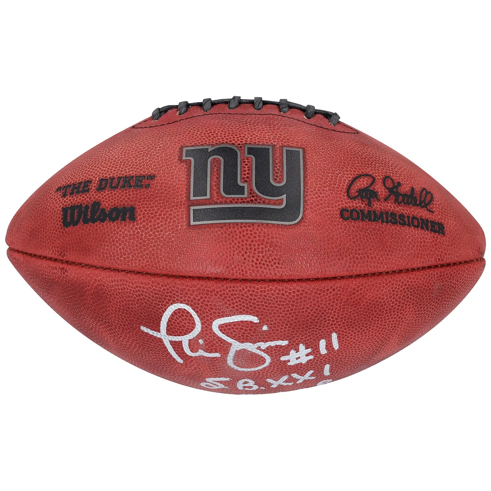 Phil Simms New York Giants Autographed Duke Metallic Football with ''S.B. XXI M.V.P.'' Inscription